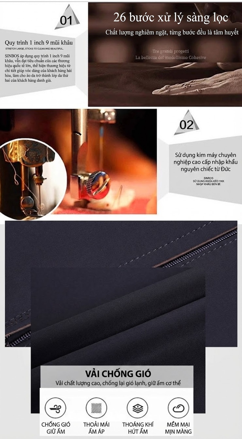 Áo Khoác Nam Milk Silk (Sợi Sữa) Dáng Suông Chống Nhăn Phong Cách Công Sở Màu Đen chi tiết 3