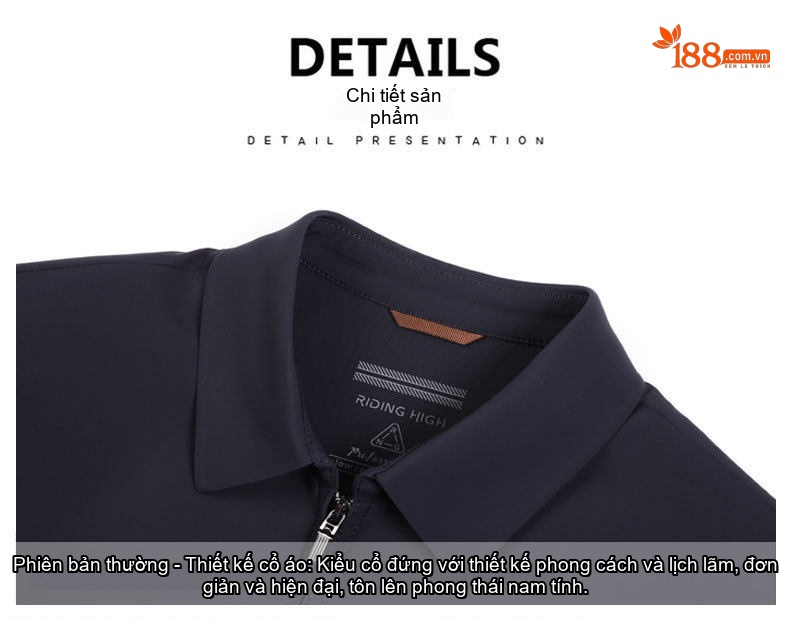 Áo Khoác Nam Milk Silk (Sợi Sữa) Dáng Suông Chống Nhăn Phong Cách Công Sở Màu Đen chi tiết 21