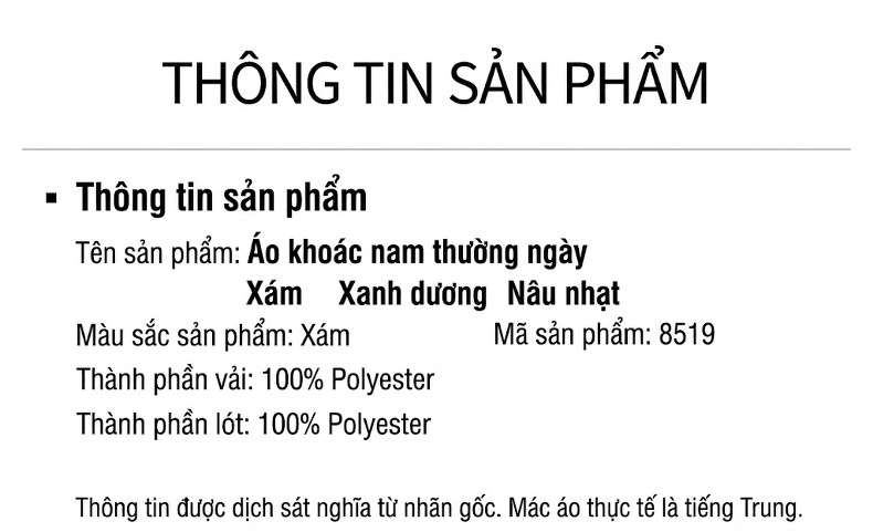 Áo Khoác Nam Mỏng Có Mũ Trùm Đầu Phong Cách Thời Trang Màu Xanh Rêu, Xanh Navy, Xám chi tiết 12