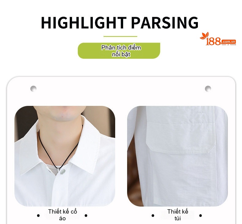 Áo Khoác Nam Mỏng Mùa Hè Phong Cách Tối Giản Màu Trắng, Xám Xanh chi tiết 5