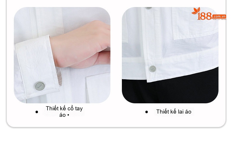 Áo Khoác Nam Mỏng Mùa Hè Phong Cách Tối Giản Màu Trắng, Xám Xanh chi tiết 6