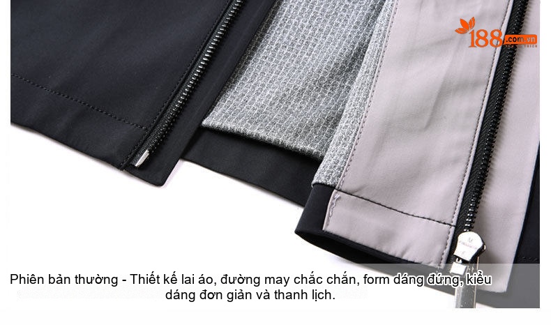 Áo Khoác Nam Mùa Thu Dáng Ôm Vừa Vặn Có Mũ Trùm Đầu Chất Liệu Tơ Tằm Màu Đen, Xám chi tiết 29