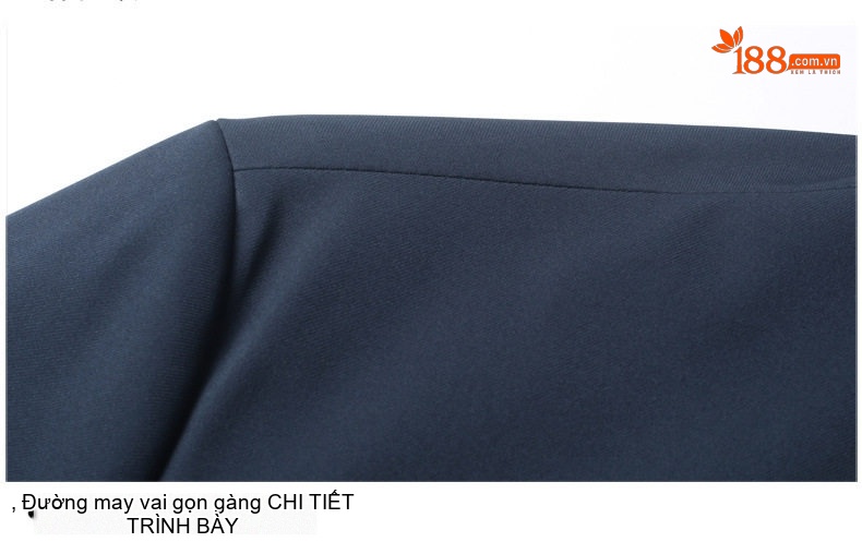 Áo Khoác Nam Mùa Thu Đông Dáng Ôm Vừa Vặn, Cổ Trụ, Khóa Kéo, Màu Xanh Navy chi tiết 22