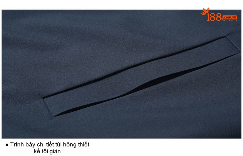 Áo Khoác Nam Mùa Thu Đông Dáng Ôm Vừa Vặn, Cổ Trụ, Khóa Kéo, Màu Xanh Navy chi tiết 26