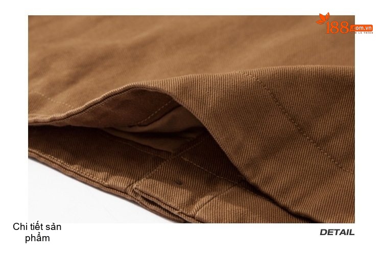 Áo Khoác Nam Nữ Vải Canvas Retro Detroit Phong Cách Mỹ Màu Nâu, Kem chi tiết 33