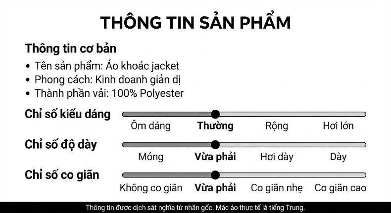 Áo Khoác Nam Sợi Sữa Dáng Đứng Co Giãn Chống Nhăn Màu Xanh, Xám chi tiết 6
