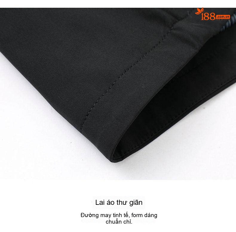 Áo Khoác Nam Sợi Sữa Dáng Đứng Co Giãn Chống Nhăn Màu Xanh, Xám chi tiết 15