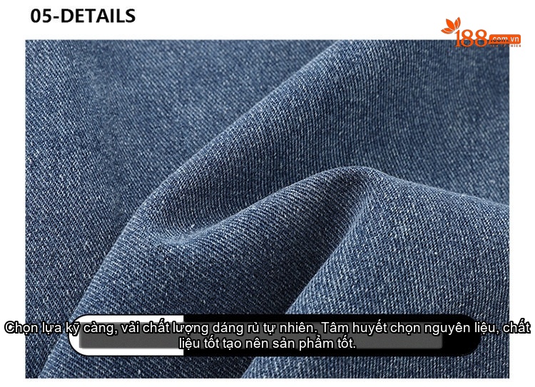 Áo Khoác Nam Tay Dài Cổ Bẻ Kiểu Jean Form Rộng Màu Xanh Dương chi tiết 14
