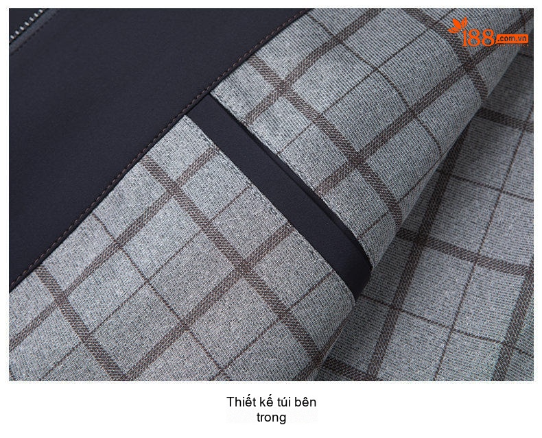 Áo Khoác Nam Trung Niên Thu Đông Dáng Rộng Cổ Bẻ Khóa Kéo Màu Xanh Navy chi tiết 13