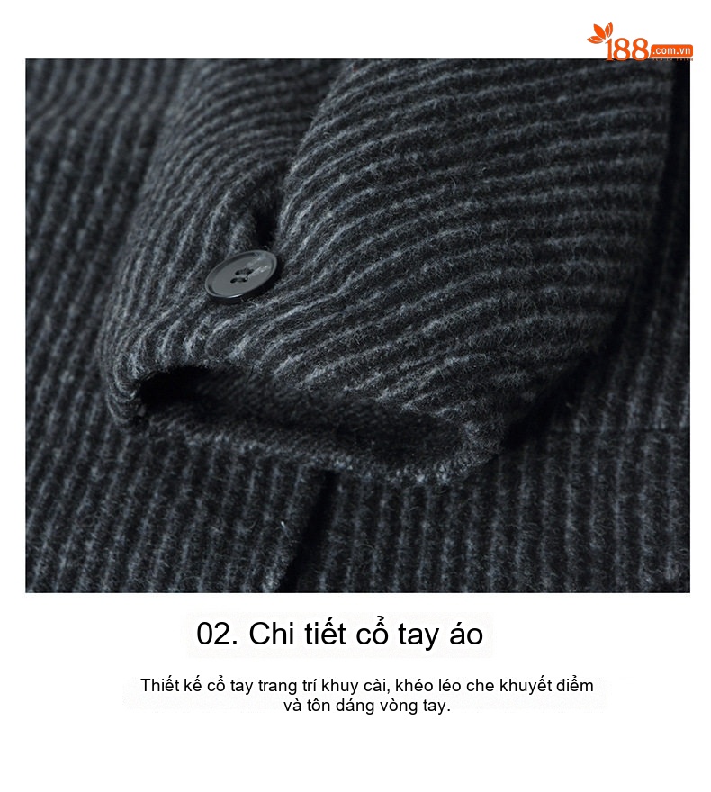 Áo Khoác Nữ Cổ Bẻ Form Rộng Chất Liệu Lông Cừu Hai Mặt Màu Xám Đậm, Đen chi tiết 10