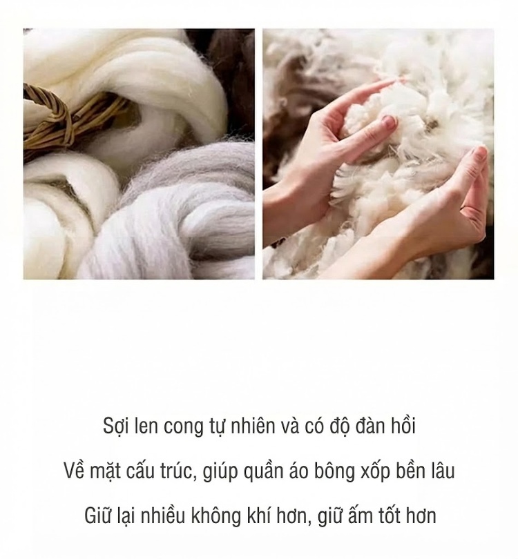 Áo Khoác Nữ Lông Cừu Dáng Rộng Dài Vừa Kèm Khăn Choàng Màu Xám, Kem, Nâu chi tiết 8
