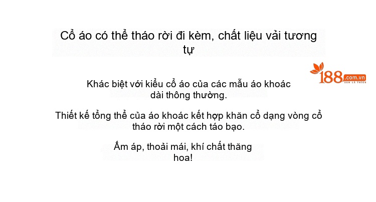 Áo Khoác Nữ Lông Cừu Dáng Rộng Dài Vừa Kèm Khăn Choàng Màu Xám, Kem, Nâu chi tiết 2