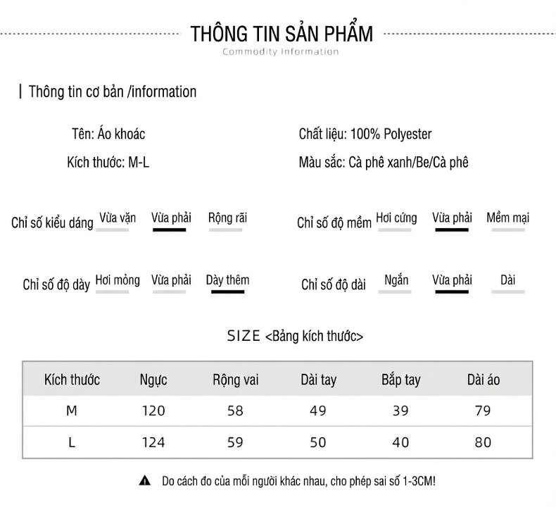 Áo Khoác Nữ Lông Cừu Non Lót Nhung Dày Dặn Phong Cách Tiểu Thư Màu Be, Nâu, Xanh Rêu chi tiết 9