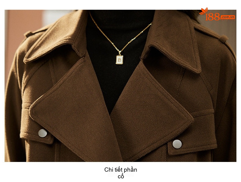 Áo Khoác Nữ Ngắn Tay Thiết Kế Dáng Nhỏ Có Lớp Lót Dày Dặn Màu Đen, Nâu chi tiết 26