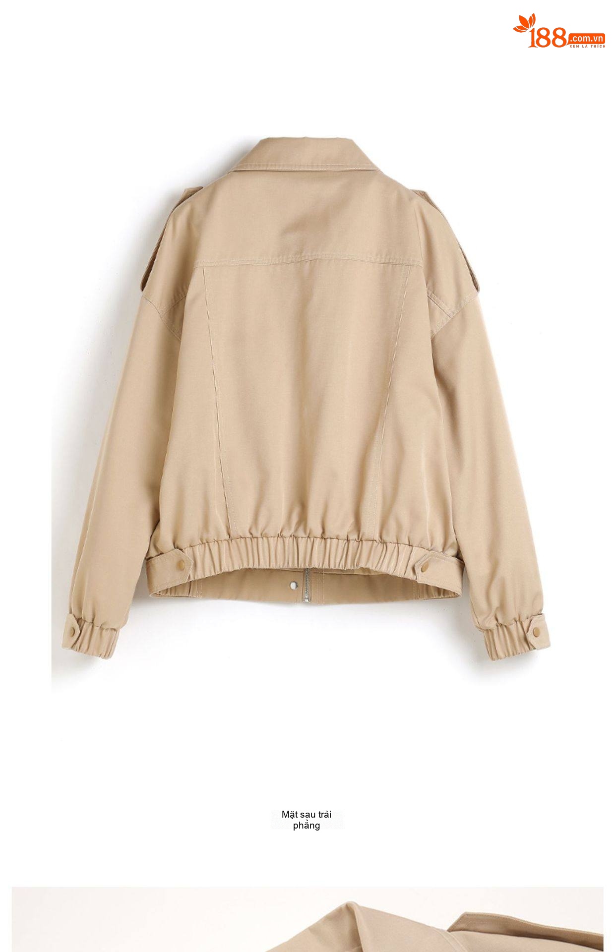 Áo Khoác Nữ Thiết Kế Kiểu Bomber Dáng Ngắn Phong Cách Hàn Quốc Màu Be, Trắng chi tiết 32