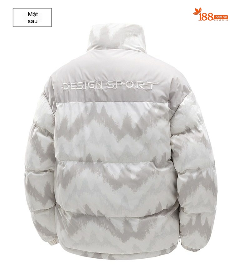 Áo Khoác Phao Cotton Nam Nữ Mẫu Dáng Rộng Mùa Đông Chống Gió Giữ Ấm Dày Dặn Màu Đen, Trắng chi tiết 15