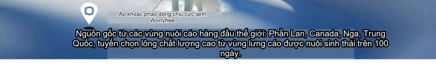Áo Khoác Phao Dáng Dài Nữ Da Cừu Cổ Lông Cáo Màu Đen, Be chi tiết 6