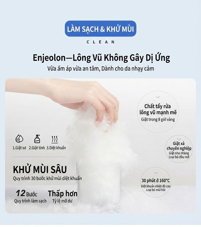 Áo khoác phao lông vũ dáng rộng mũ trùm đầu chống gió cho cặp đôi chi tiết 6