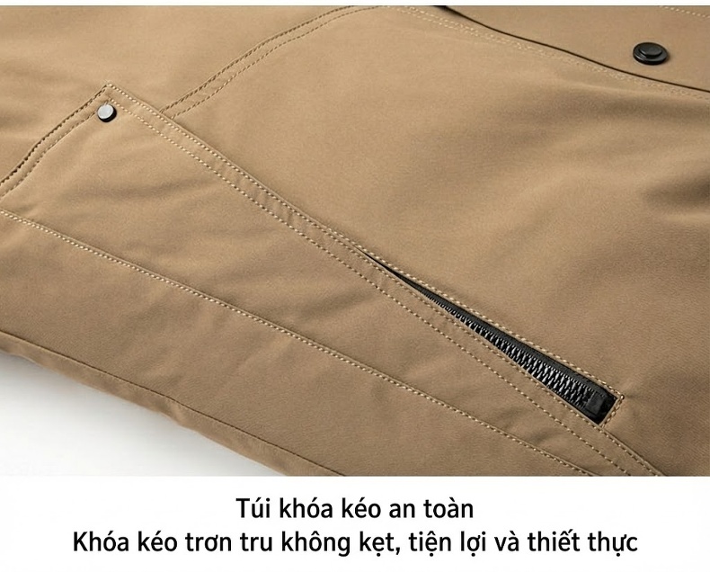 Áo Khoác Phao Lông Vũ Dày Dặn Có Mũ Trùm Đầu Phong Cách Hàn Quốc Màu Be, Vàng, Đỏ, Xanh Rêu, Đen chi tiết 9