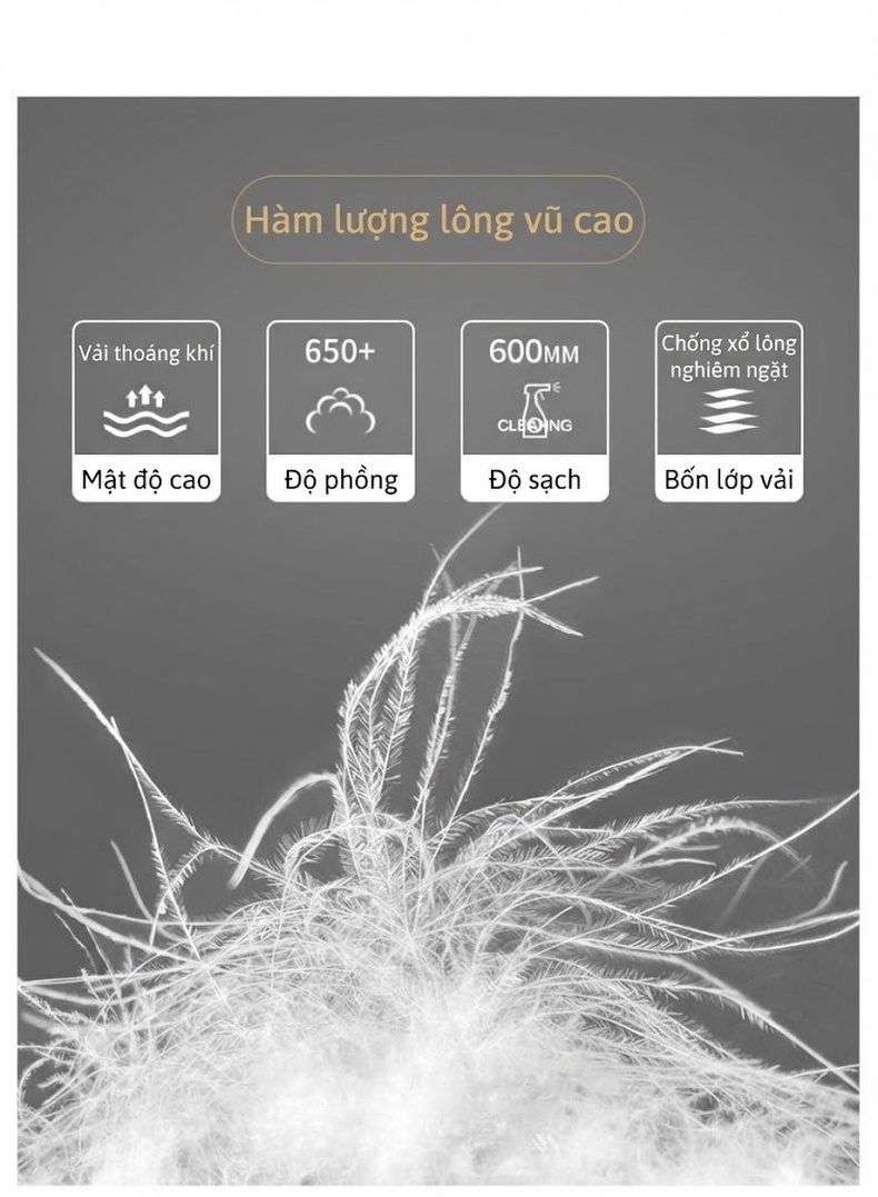 Áo Khoác Phao Lông Vũ Dày Dặn Có Mũ Trùm Đầu Phong Cách Hàn Quốc Màu Be, Vàng, Đỏ, Xanh Rêu, Đen chi tiết 5