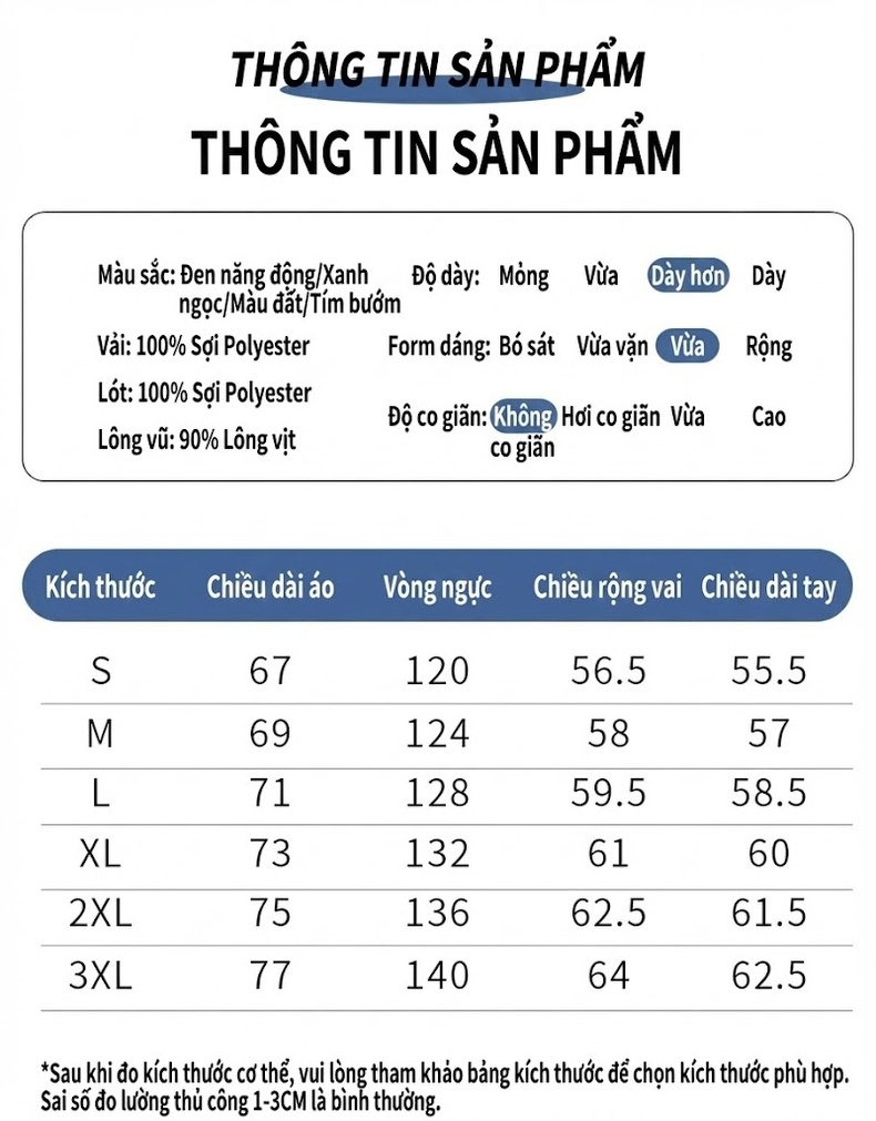 Áo Khoác Phao Lông Vũ Nam Nữ Dáng Rộng Giữ Ấm Mùa Đông Màu Đen, Tím, Xanh, Nâu... chi tiết 8