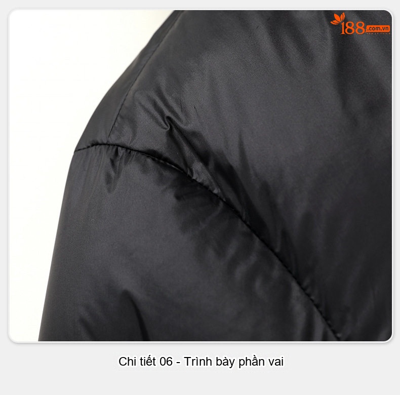 Áo Khoác Phao Lông Vũ Nam Nữ Dáng Rộng Mũ Trùm Đầu Có Thể Tháo Rời Màu Đen, Xanh Olive chi tiết 28