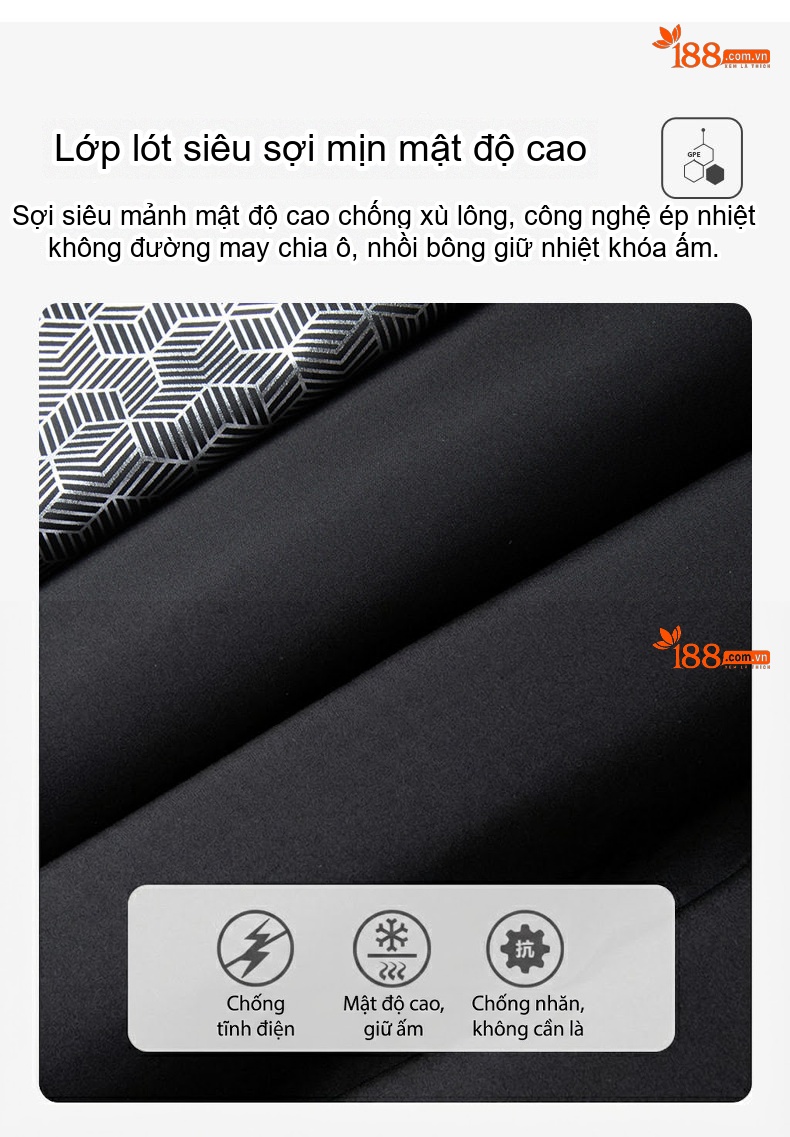 Áo Khoác Phao Lông Vũ Nam Nữ Dáng Rộng Mũ Trùm Đầu Có Thể Tháo Rời Màu Đen, Xanh Olive chi tiết 12