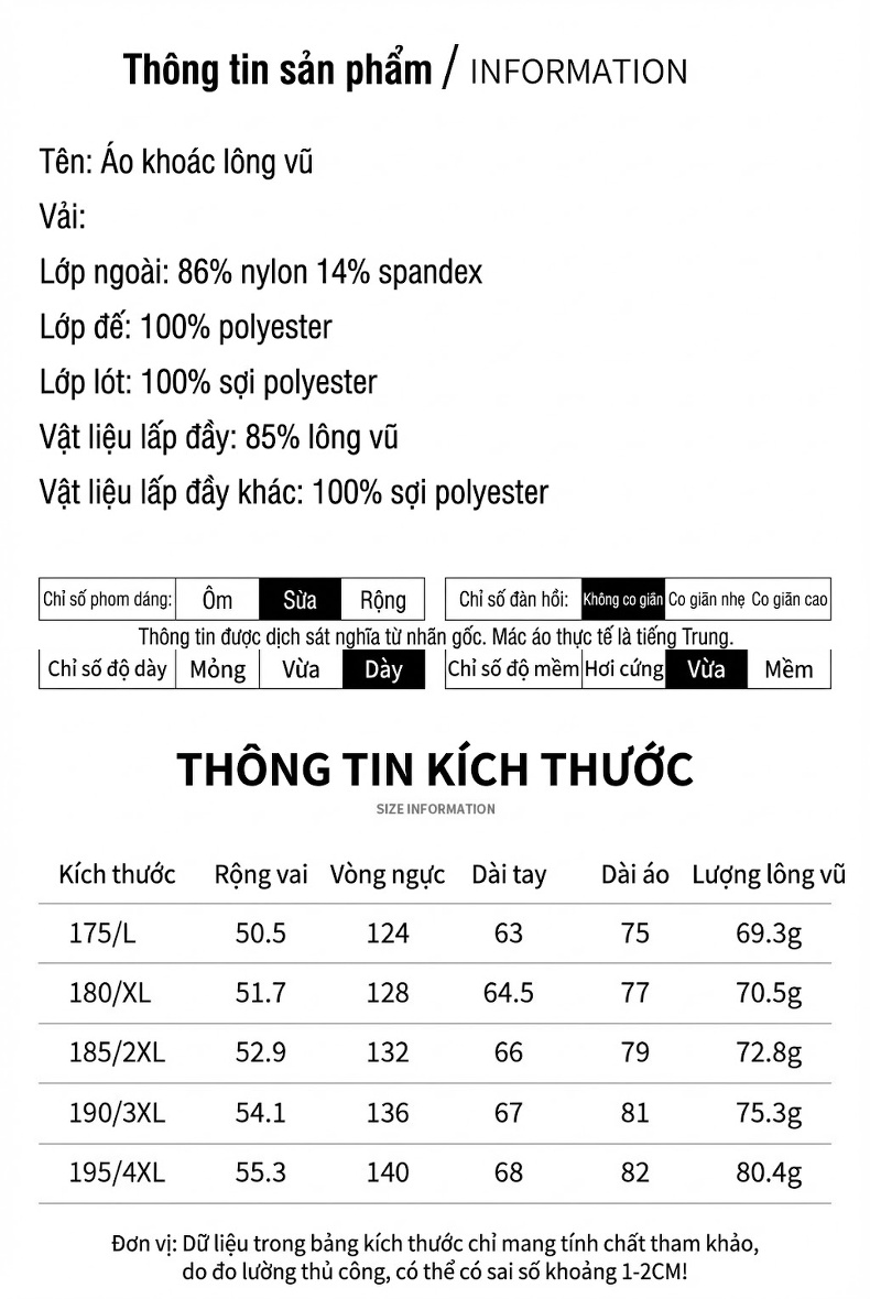 Áo Khoác Phao Lông Vũ Nam Trung Niên Chất Liệu Vải Sữa Tơ Có Thể Tháo Rời Màu Xanh Navy chi tiết 10