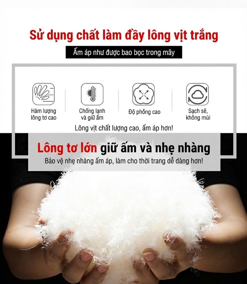 Áo Khoác Phao Lông Vũ Nữ Dáng Ngắn Mũ Lông Mùa Đông 2021 Màu Nâu Đỏ, Xanh Rêu chi tiết 8