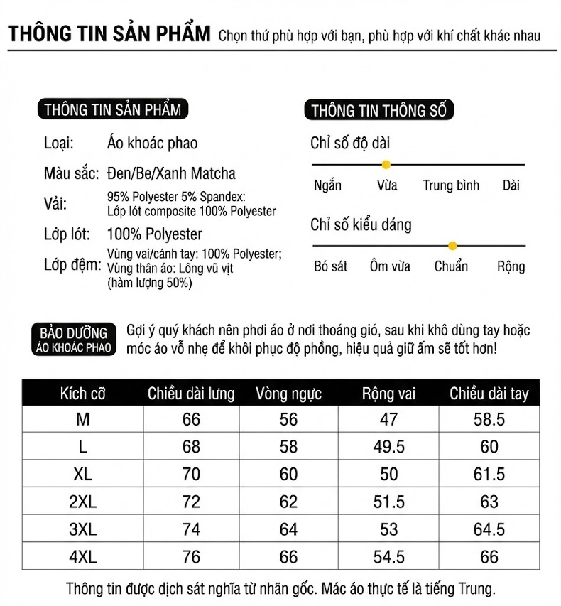 Áo Khoác Phao Nam 50 Lông Vịt Kiểu Dáng Áo Sơ Mi Cổ Bẻ Rộng Rãi Phong Cách Hàn Quốc Màu Trắng Kem, Đen, Xanh Lá chi tiết 9