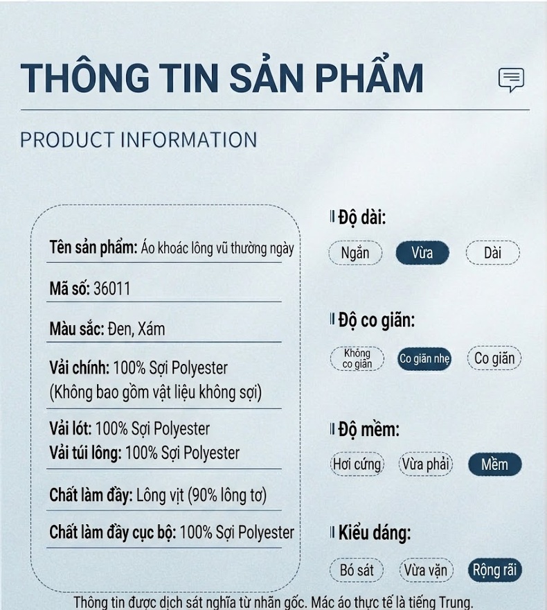 Áo Khoác Phao Nam 90% Lông Vịt Trắng Dày Dặn Cổ Đứng Chống Gió Màu Đen, Xám chi tiết 12