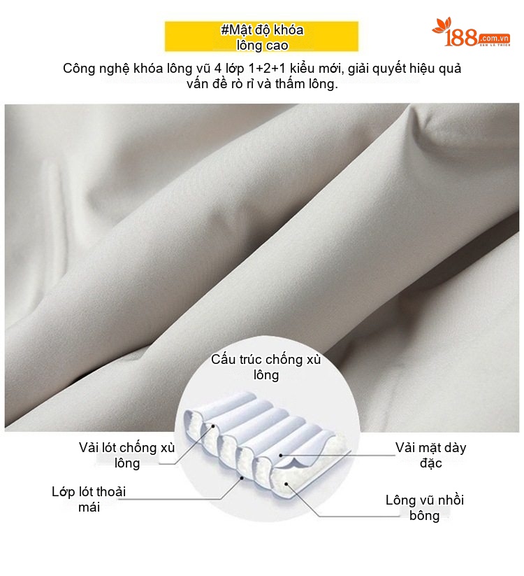 Áo Khoác Phao Nam Cổ Bóng Chày Dày Dặn Giữ Ấm Lông Vũ Trắng Màu Đỏ, Trắng, Xám, Đen... chi tiết 3