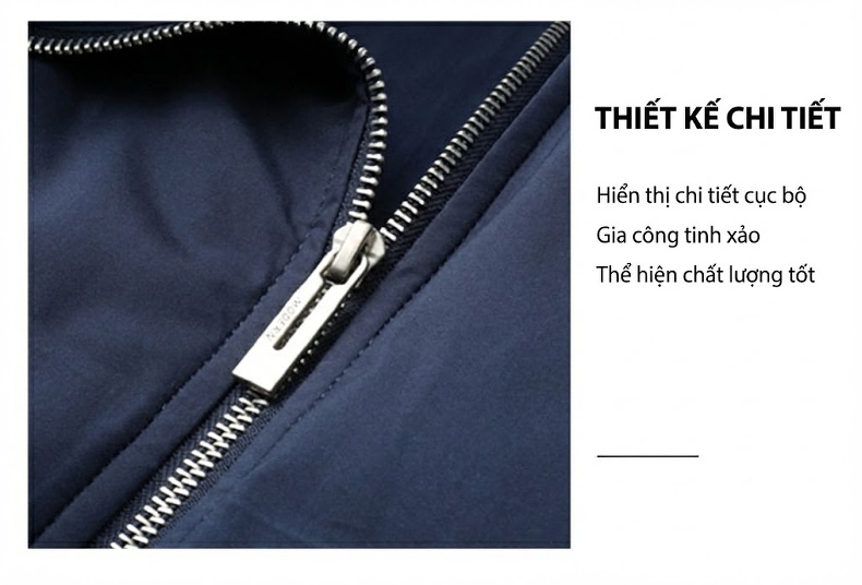 Áo Khoác Phao Nam Cổ Bóng Chày Ngắn Tay Giữ Ấm Màu Xám, Trắng, Đen, Xanh Navy... chi tiết 8
