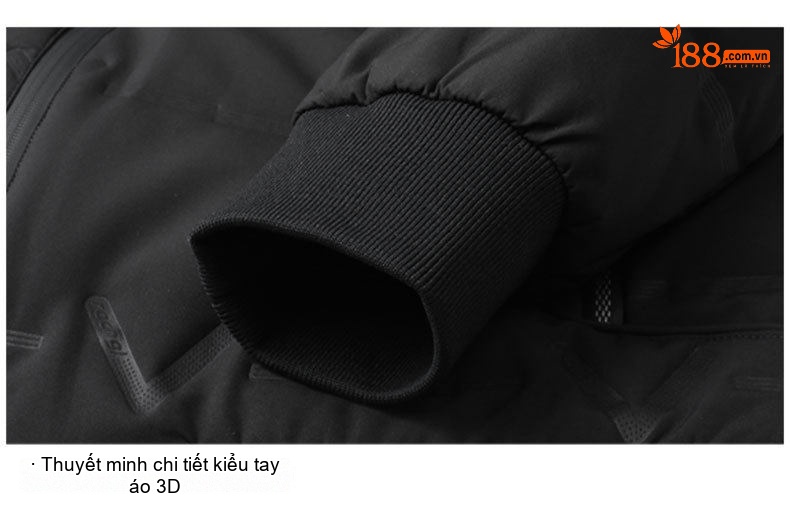 Áo Khoác Phao Nam Cổ Lông Cừu Có Thể Tháo Rời Giữ Ấm Màu Xám, Đen, Xanh Đen chi tiết 27