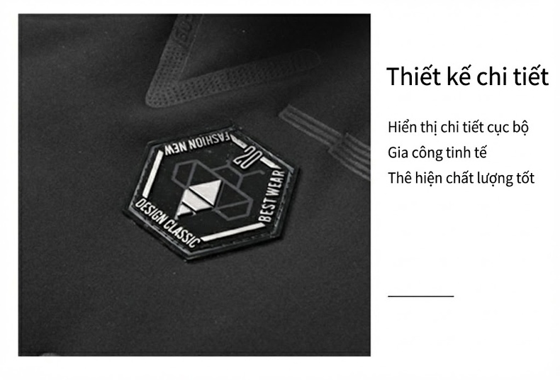 Áo Khoác Phao Nam Cổ Lông Cừu Có Thể Tháo Rời Giữ Ấm Màu Xám, Đen, Xanh Đen chi tiết 7