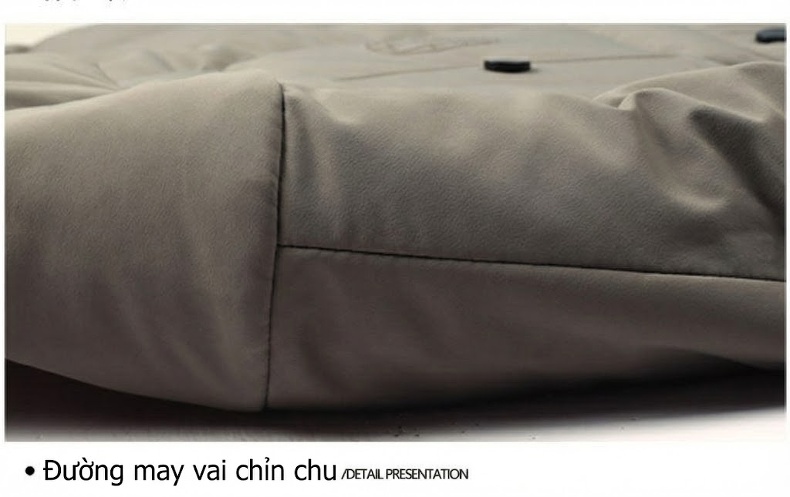 Áo Khoác Phao Nam Lông Vũ Áo Kiểu Áo Sơ Mi Tay Dài Màu Đen, Xám chi tiết 26
