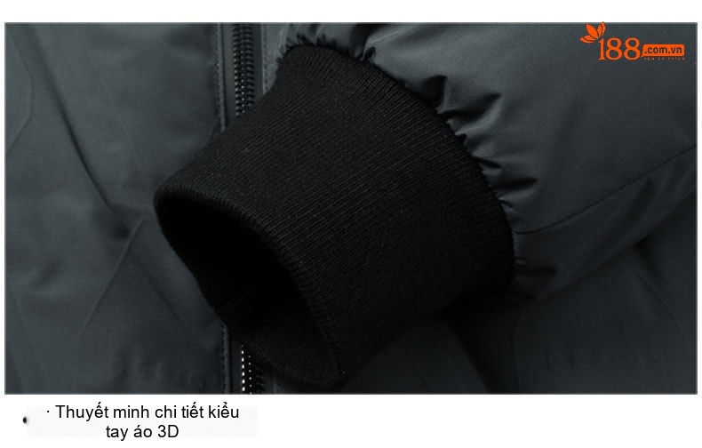 Áo Khoác Phao Nam Lông Vũ Cổ Lông Cừu Có Thể Tháo Rời Giữ Ấm Màu Đen, Nâu, Xám chi tiết 31