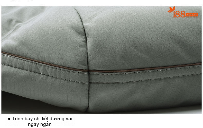 Áo Khoác Phao Nam Lông Vũ Dày Dặn Cổ Trụ Giữ Ấm Màu Xám, Đen chi tiết 32