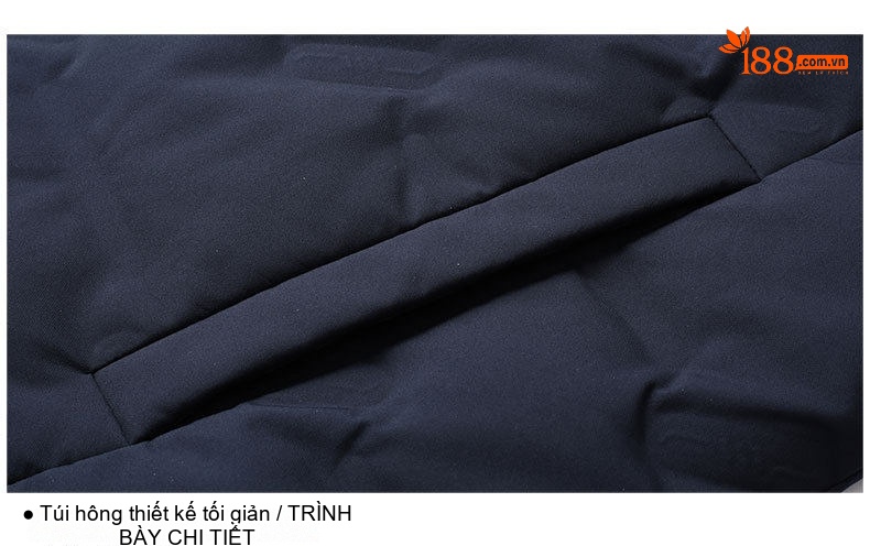 Áo Khoác Phao Nam Lông Vũ Mỏng Nhẹ Cổ Bẻ Màu Xám, Xanh Navy, Đen chi tiết 32