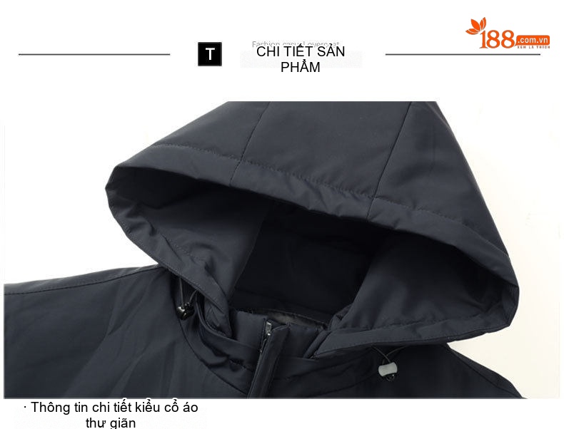 Áo Khoác Phao Nam Lót Lông Vũ Tháo Rời Giữ Ấm Nhiều Lớp chi tiết 25