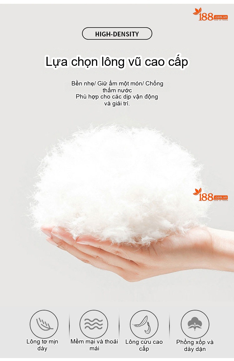 Áo Khoác Phao Nam Lót Lông Vũ Tháo Rời Giữ Ấm Nhiều Lớp chi tiết 4
