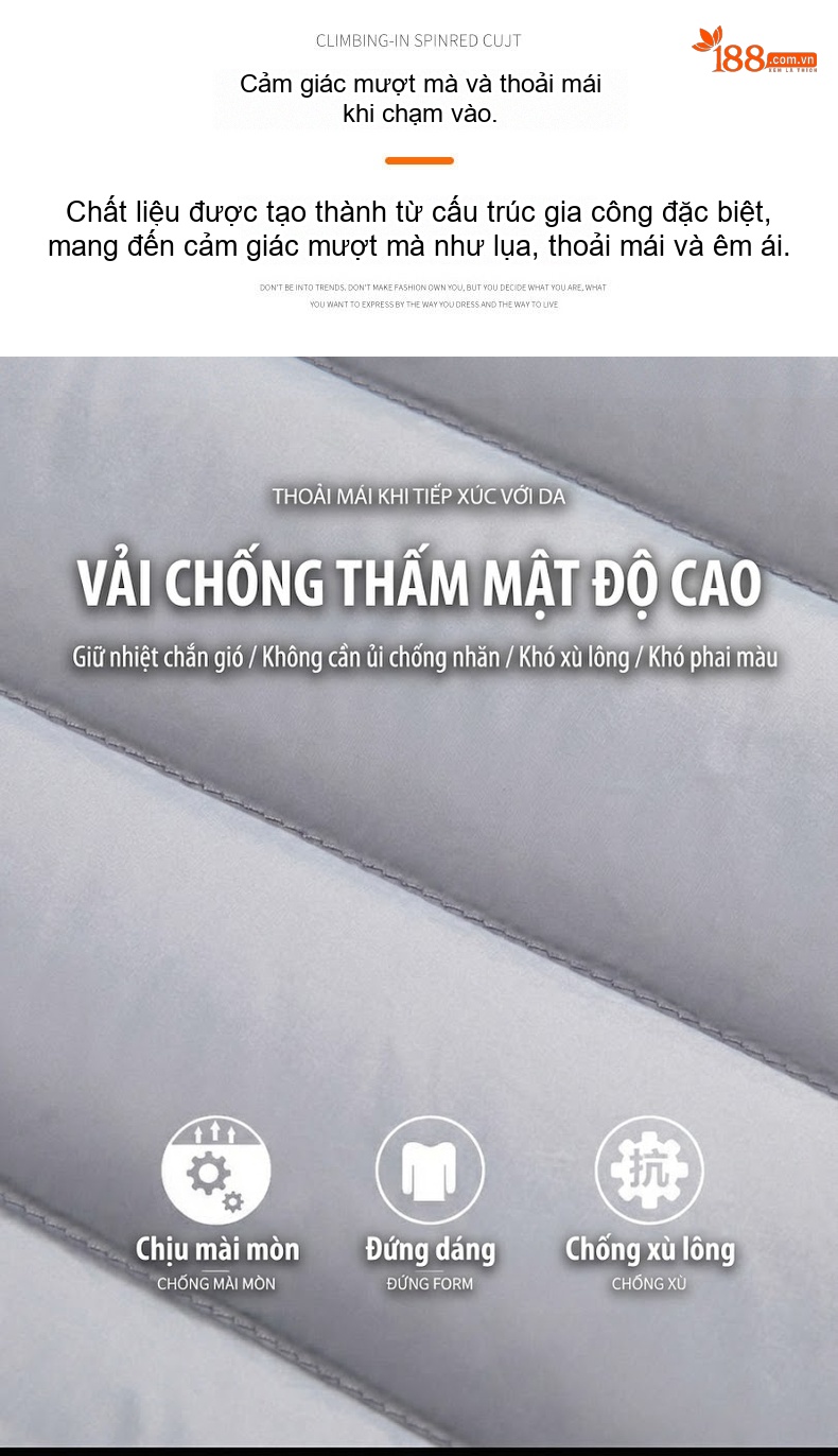 Áo Khoác Phao Nam/Nữ Cổ Trụ Dáng Ôm Ngắn Nhẹ Áo Khoác Lông Vũ Trắng Giữ Ấm Thời Trang Màu Đen, Xanh Navy, Xám... chi tiết 3