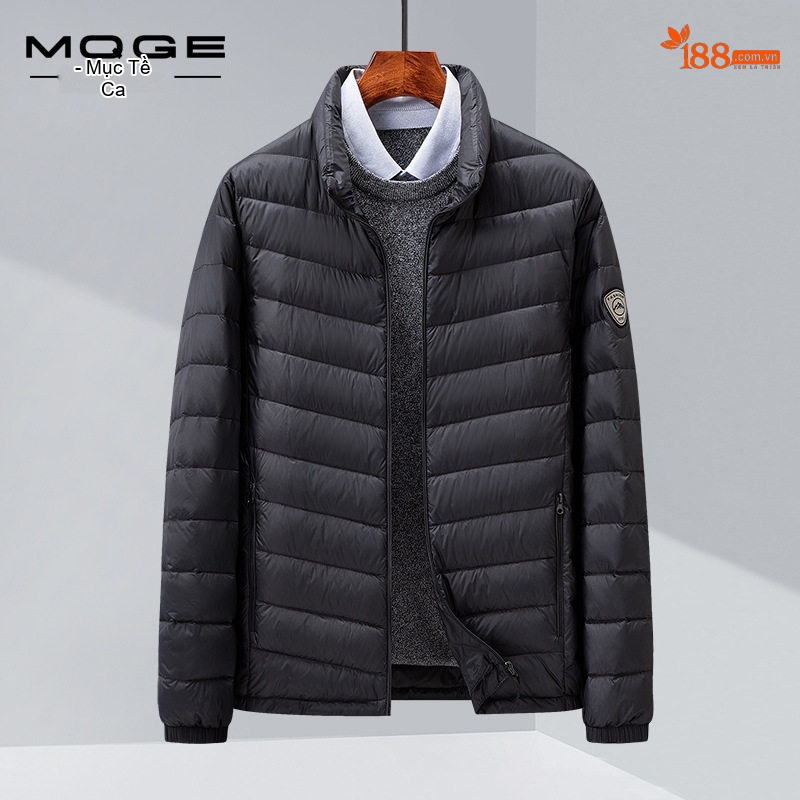 Áo Khoác Phao Nam/Nữ Cổ Trụ Dáng Ôm Ngắn Nhẹ Áo Khoác Lông Vũ Trắng Giữ Ấm Thời Trang Màu Đen, Xanh Navy, Xám...