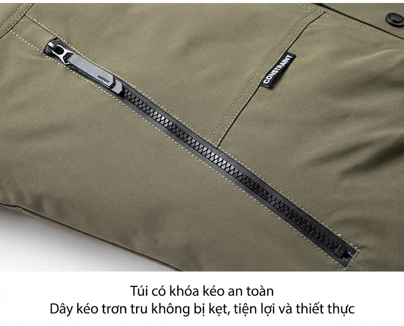 Áo Khoác Phao Nam Nữ Lông Vũ Dày Dặn Có Mũ Trùm Đầu Phong Cách Hàn Quốc Màu Xanh Lá Cây, Đen, Cam, Trắng... chi tiết 10