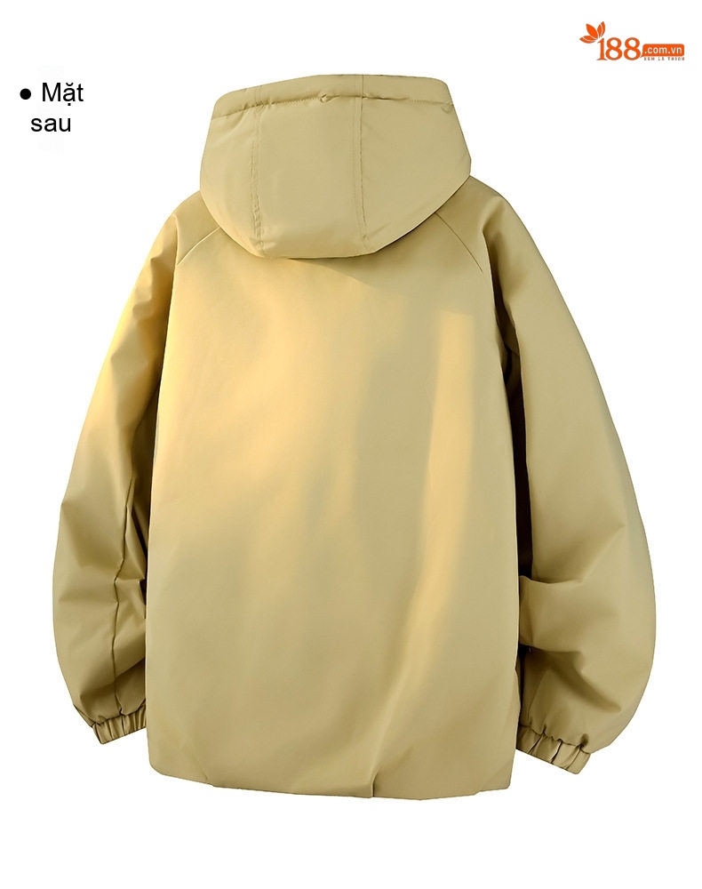Áo Khoác Phao Nam Nữ Lông Vũ Trắng 90%, Dáng Rộng, Có Mũ Trùm Đầu Màu Vàng, Xanh, Đỏ, Đen... chi tiết 21