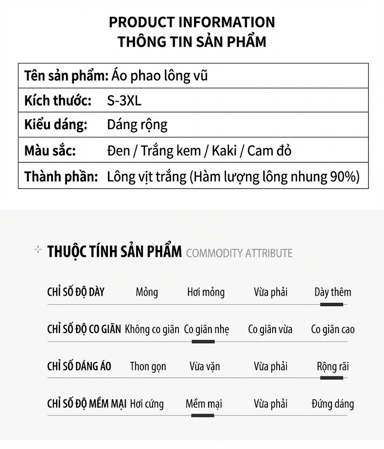 Áo Khoác Phao Nam Nữ Lông Vũ Trắng 90%, Dáng Rộng, Có Mũ Trùm Đầu Màu Vàng, Xanh, Đỏ, Đen... chi tiết 6