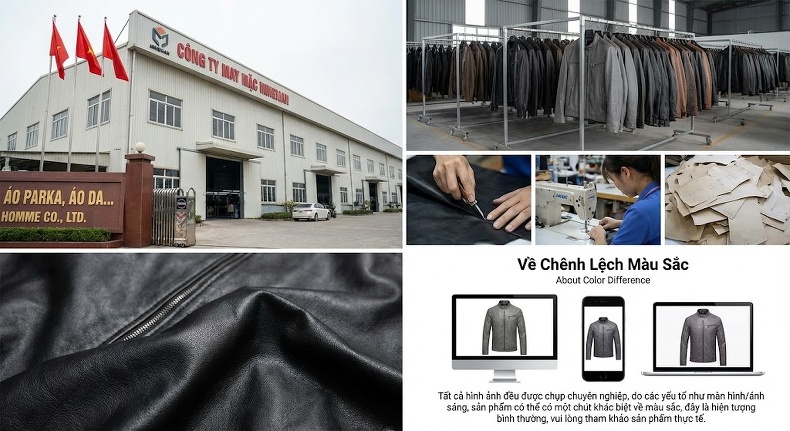 Áo Khoác Phao Nữ Da Cừu Dáng Dài Có Mũ Trùm Đầu Màu Đen chi tiết 15