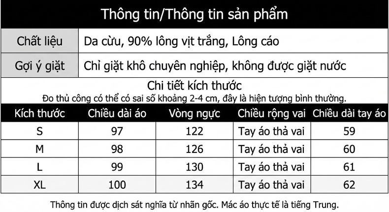 Áo Khoác Phao Nữ Da Cừu Dáng Dài Vừa Cổ Lông Cáo Màu Đen, Be chi tiết 7