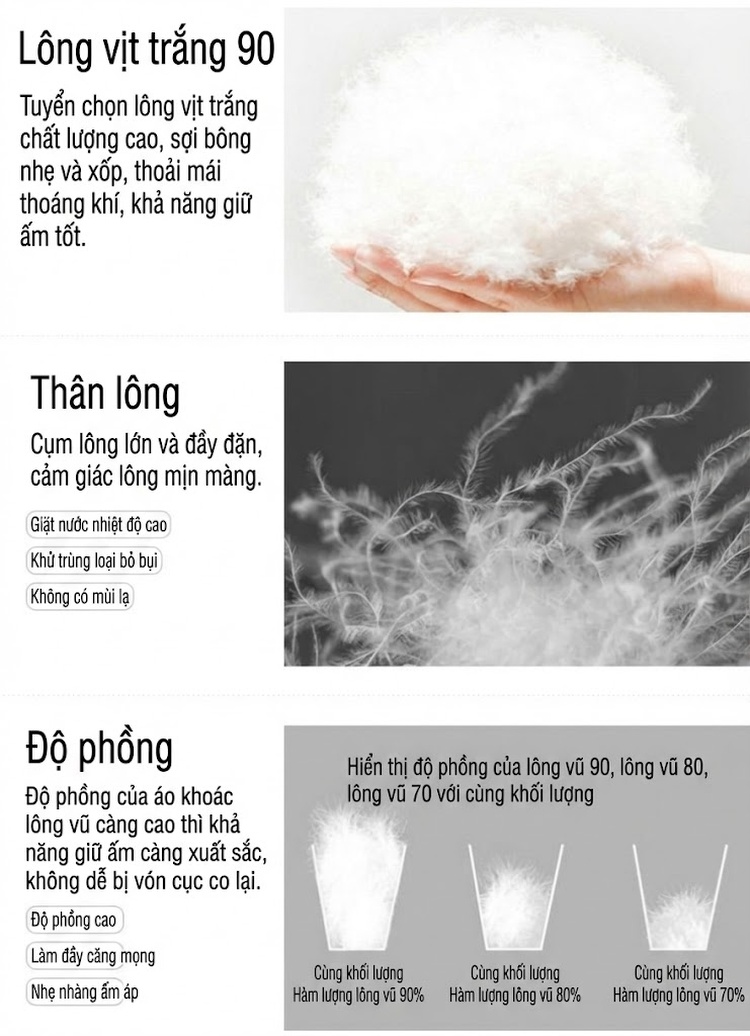 Áo Khoác Phao Nữ Da Thật Dáng Dài Có Mũ Lông Chồn Màu Đen, Nâu chi tiết 6