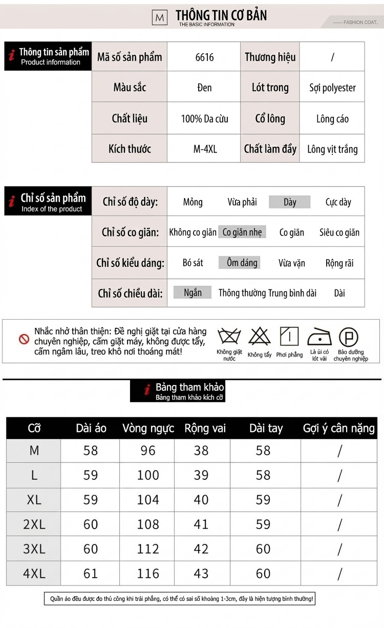 Áo Khoác Phao Nữ Da Thật Lót Lông Vũ Cổ Lông Thú Kiểu Ngắn Màu Đen chi tiết 3